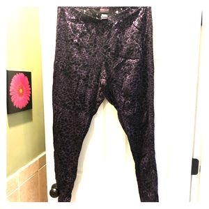 Torrid purple leopard print lace leggings size 2